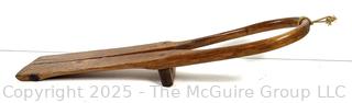 Two (2) vintage ironing boards and unknown tool