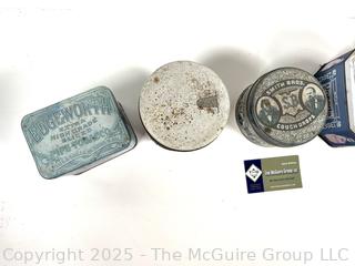 Vintage product tins, various themes