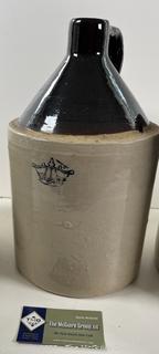 Two (2) stoneware jugs and open crock