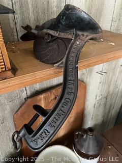 Collection of antique hand-cranked kitchen tools