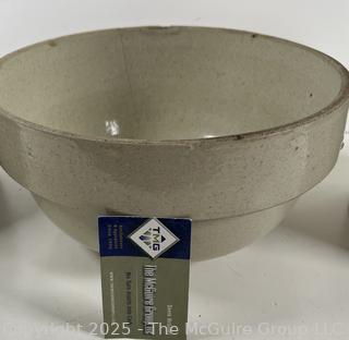 Two stoneware jugs and large mixing bowl