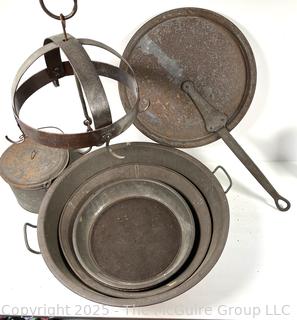Galvanized Camp Cooking set with hanging ring