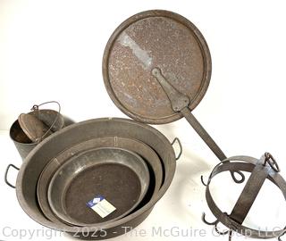 Galvanized Camp Cooking set with hanging ring