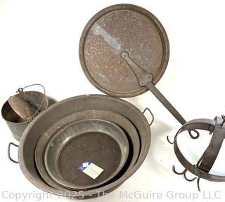 Galvanized Camp Cooking set with hanging ring