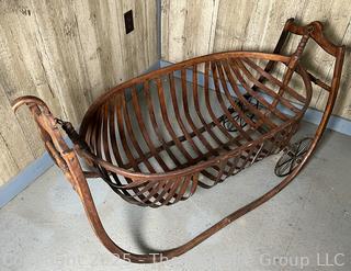 Antique Mid-19th Century Shaker Rocking Cradle/Stroller