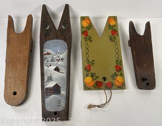 Four (4) Decorative Boot-jacks