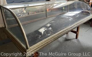 58"L Curved Glass Countertop Display Cabinet