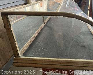 58"L Curved Glass Countertop Display Cabinet