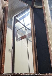 58"L Curved Glass Countertop Display Cabinet