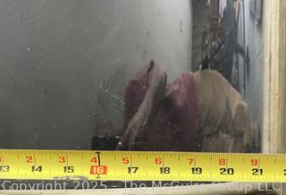 58"L Curved Glass Countertop Display Cabinet