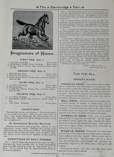 1891 Cambridge NY Program