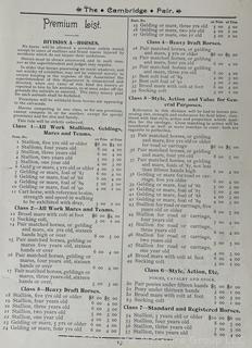 1891 Cambridge NY Program