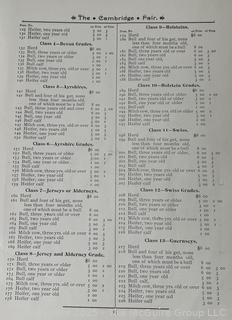 1891 Cambridge NY Program