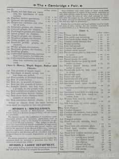 1891 Cambridge NY Program