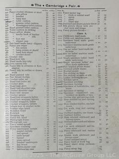 1891 Cambridge NY Program