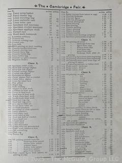 1891 Cambridge NY Program
