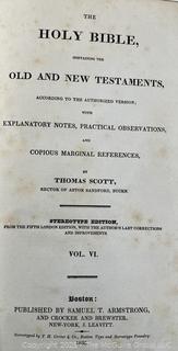 1836 The Holy Bible Old and New Testaments Thomas Scott Volume VI