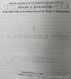 1864 DICTIONARY OF THE ENGLISH LANGUAGE. Worcester, Boston ed.