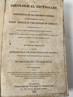 1824 Charles Buck / THEOLOGICAL DICTIONARY CONTAINING DEFINITIONS OF ALL RELIGIOUS TERMS