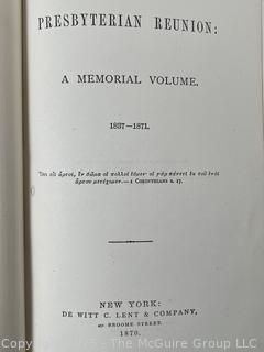 Presbyterian Reunion: A Memorial Volume, 1837-1871