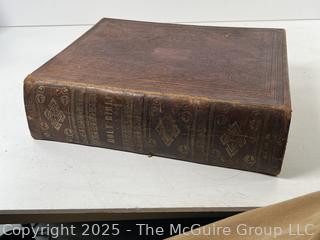 HOLY BIBLE 1849 Canne's Marginal Notes/Apocrypha B.B. Mussey William Hall