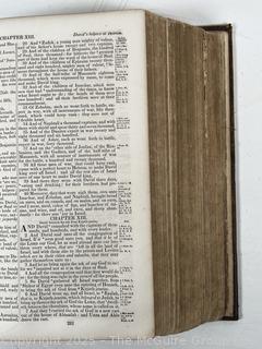 HOLY BIBLE 1849 Canne's Marginal Notes/Apocrypha B.B. Mussey William Hall