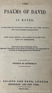 1858 The Psalms of David in Metre: Translated and Diligently Compared with the Original Text and Former Translations, More plain, Smooth, and Agreeable to the Text than any Heretogfore (etc.) (Nelson Pub)