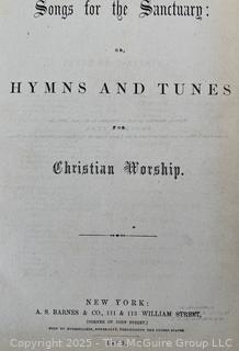 1866 Songs For The Sanctuary Or Hymns And Tunes For Christian Worship