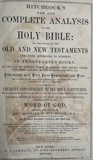 1871 Hitchcock's New and Complete Analysis of the Holy Bible Leather Bound