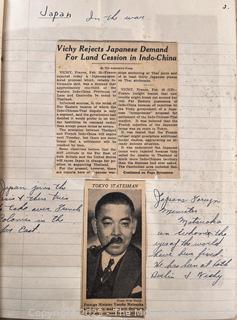 1940's era news clippings in school class scrapbook format (Richard McGuire)