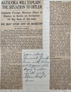 1940's era news clippings in school class scrapbook format (Richard McGuire)