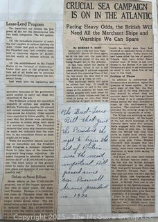 1940's era news clippings in school class scrapbook format (Richard McGuire)