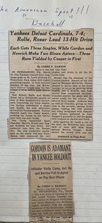 1940's era news clippings in school class scrapbook format (Richard McGuire)