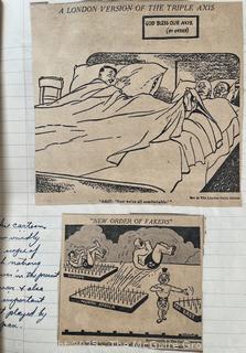 1940's era news clippings in school class scrapbook format (Richard McGuire)