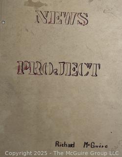 1940's era news clippings in school class scrapbook format (Richard McGuire)