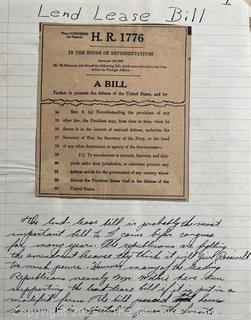 1940's era news clippings in school class scrapbook format (Richard McGuire)