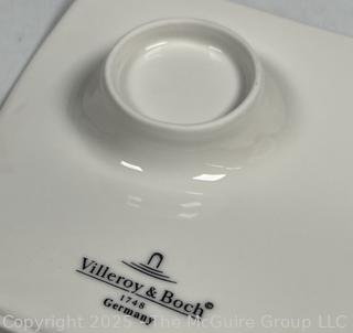 Set of Four (4) Villeroy & Boch Luxembourg Germany Porcelain Cups and Snack Plates