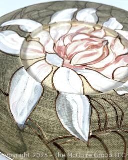Pottery Lilypad Trivet Signed by Artist. 