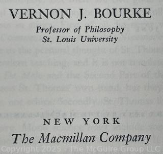 Two (2) Books Including Ethics by  Vernon J Bourke and Yankee from Olympus