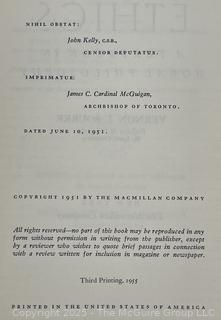 Two (2) Books Including Ethics by  Vernon J Bourke and Yankee from Olympus
