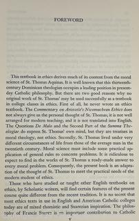 Two (2) Books Including Ethics by  Vernon J Bourke and Yankee from Olympus