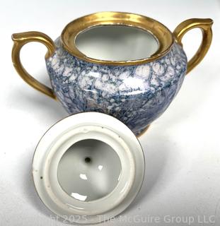 Two (2) Piece Pickard Bavarian Porcelain Creamer and Sugar.  Chip on inner rim. 