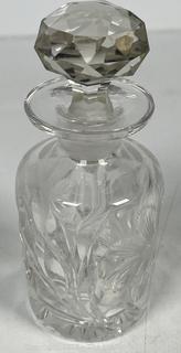Cut Crystal Serving Bowl and Liquor Decanter