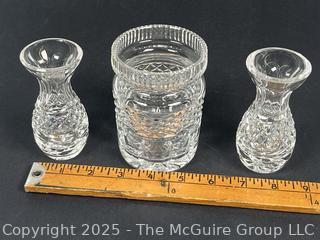 Three (3) Pieces of Waterford Cut Crystal 