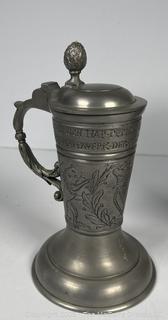 Three (3) Pieces of Pewter Decorative Ware