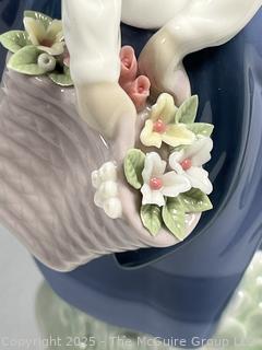 Lladro Figurine Girl with Flower Basket  "Pretty Pickings" 5222 