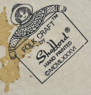 Collection of Decorative Items Including Folk Craft by Shafford, Royal Copenhagen, 