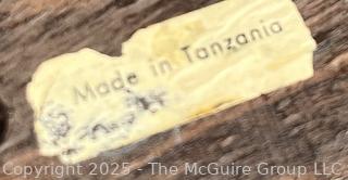African Carved Wood Animals, Statue and Box
