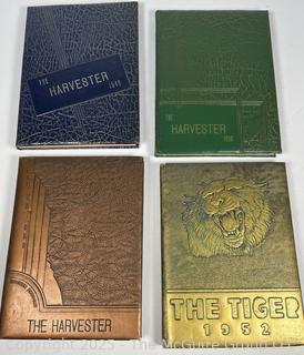 Four ( 4) HIgh School Year Books from Pampa Texas and St Edwards University High School in Austin Tx. 