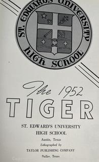 Four ( 4) HIgh School Year Books from Pampa Texas and St Edwards University High School in Austin Tx. 